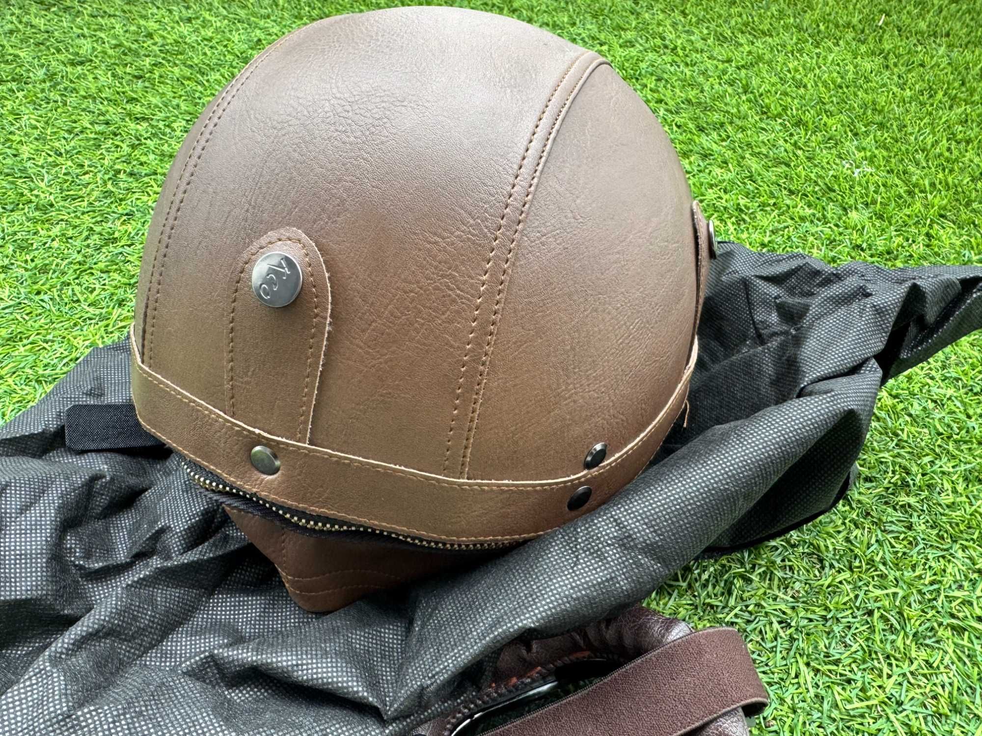 Retro kask stylizowany na Harley Davidson 55-56 cm hulajnoga motor