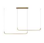 Nowoczesna lampa Led nad wyspe / stol zlota