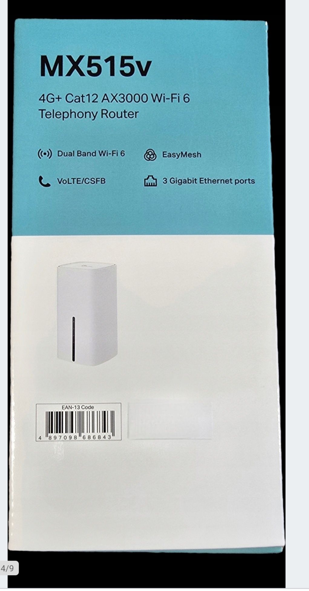 NOWY router 4G+ na kartę sim TP-LINK MX515V bez sim locka / FV23%