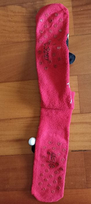 Meias quentes de Natal antiderrapantes com o Mickey Novas com etiqueta