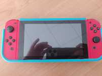 Nintendo switch v2 vermelha (com capa traseira e bolsa)