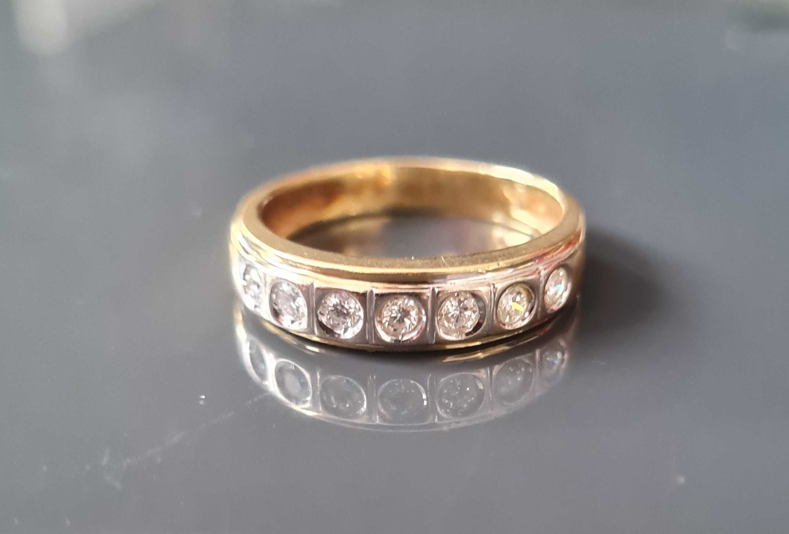 Złoty pierścionek 18K z Brylantami 0,38ct Vs-Si W.4200zł