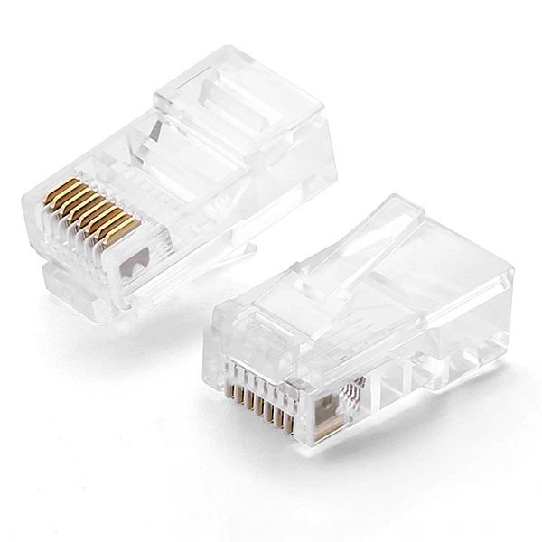 Ugreen 100x wtyk końcówka RJ45/8P8C (UTP Cat. 5 / Cat. 5e) przezroczys