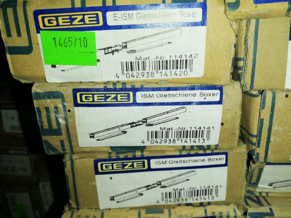 Szyna ślizgowa GEZE Boxer E-ISM, ISM, samozamykacz drzwi TS 500 EN3