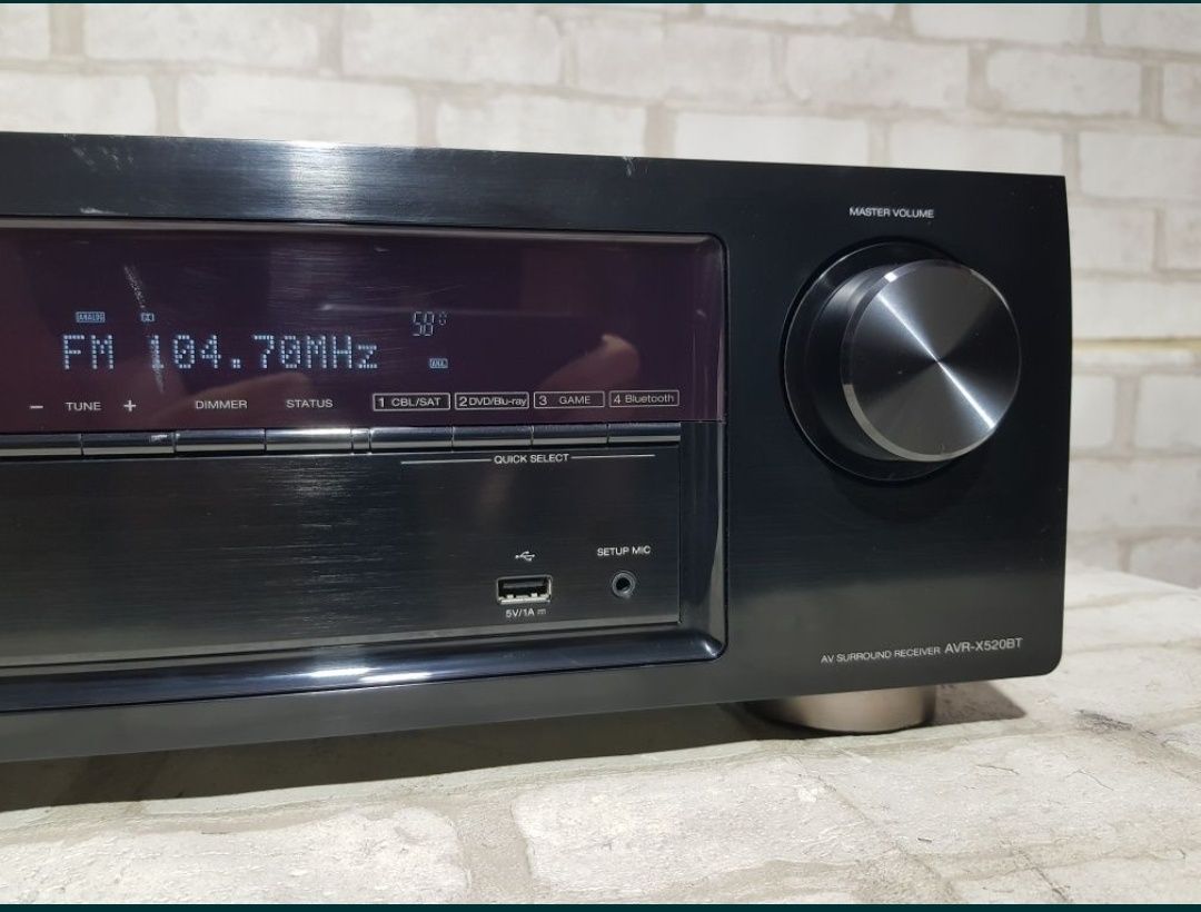 Пульт! 5.2 AV ресивер DENON AVR-X520BT, HDMI, Bluetooth, USB, б/у