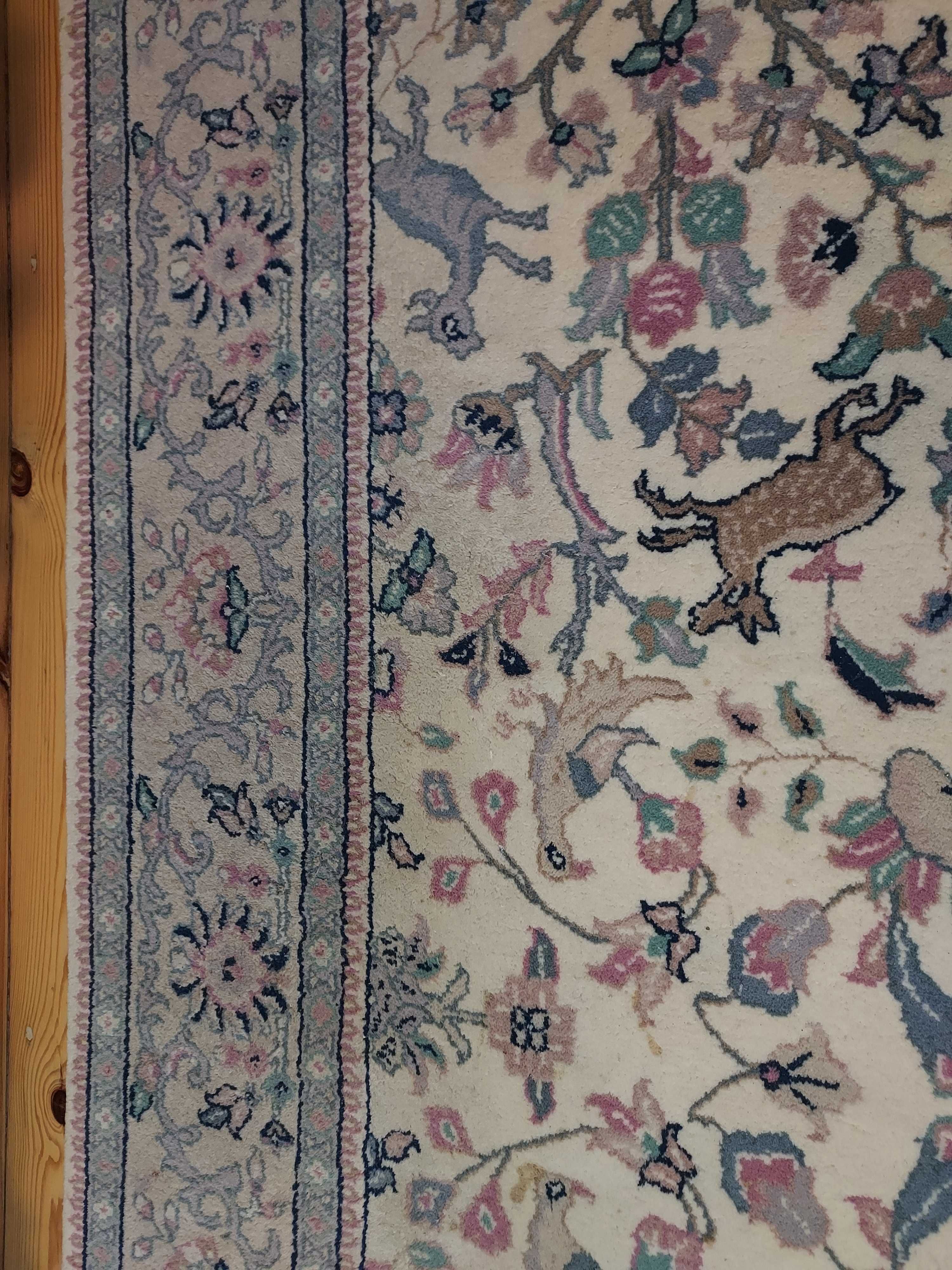 Duży ręcznie tkany wełniny dywan 242/172, ISFAHAN Perski