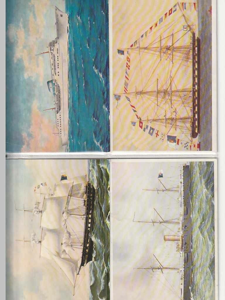 Coleção de 20 postais de temática naval diversificados
