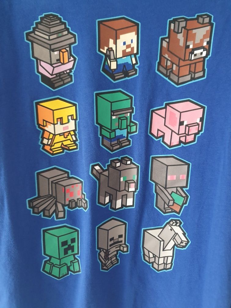bluzka z długim rękawem minecraft 134/140 koszulka longsleeve
