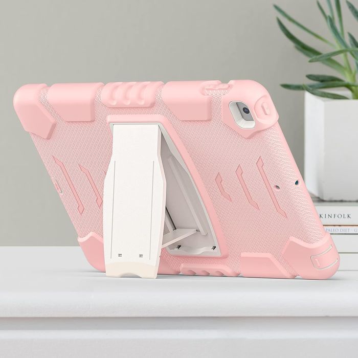 Etui do iPad 9/8/7 10.2" Pancerne z Podstawką Różowe