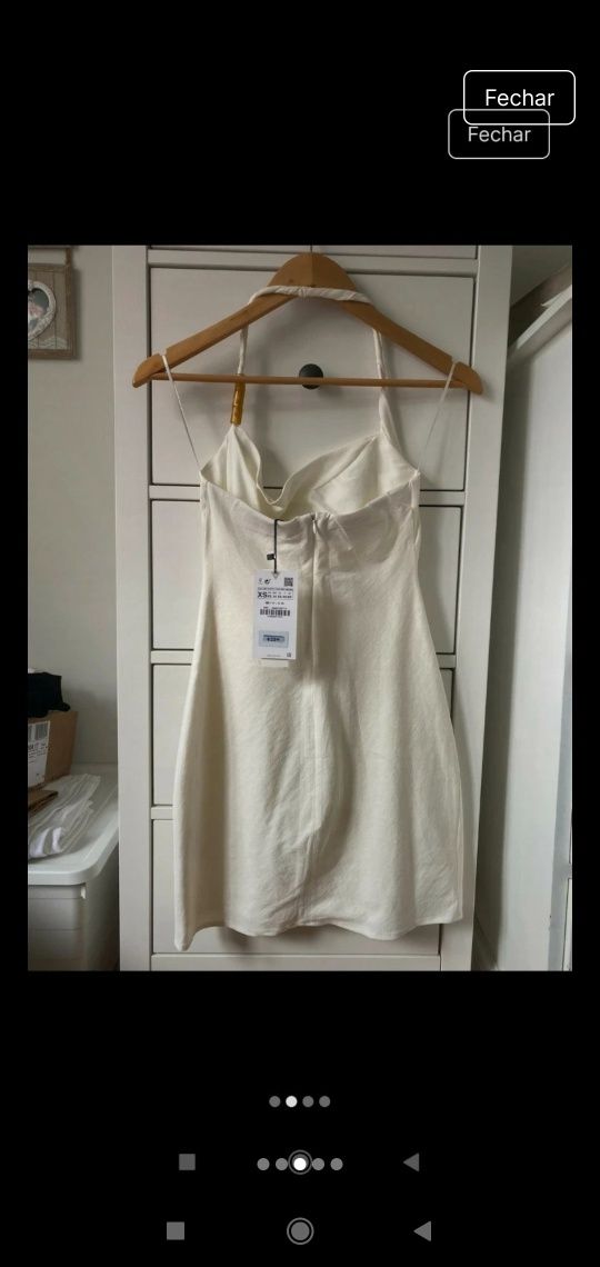 Vestido linho com elasticidade branco