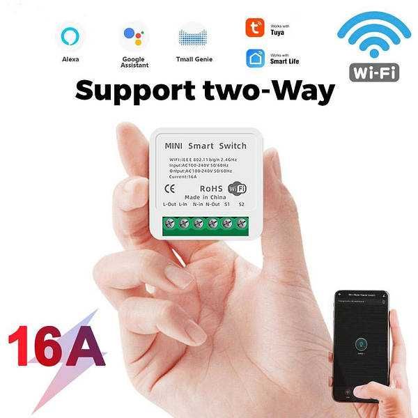 Вайфай реле 16А wifi реле 16A