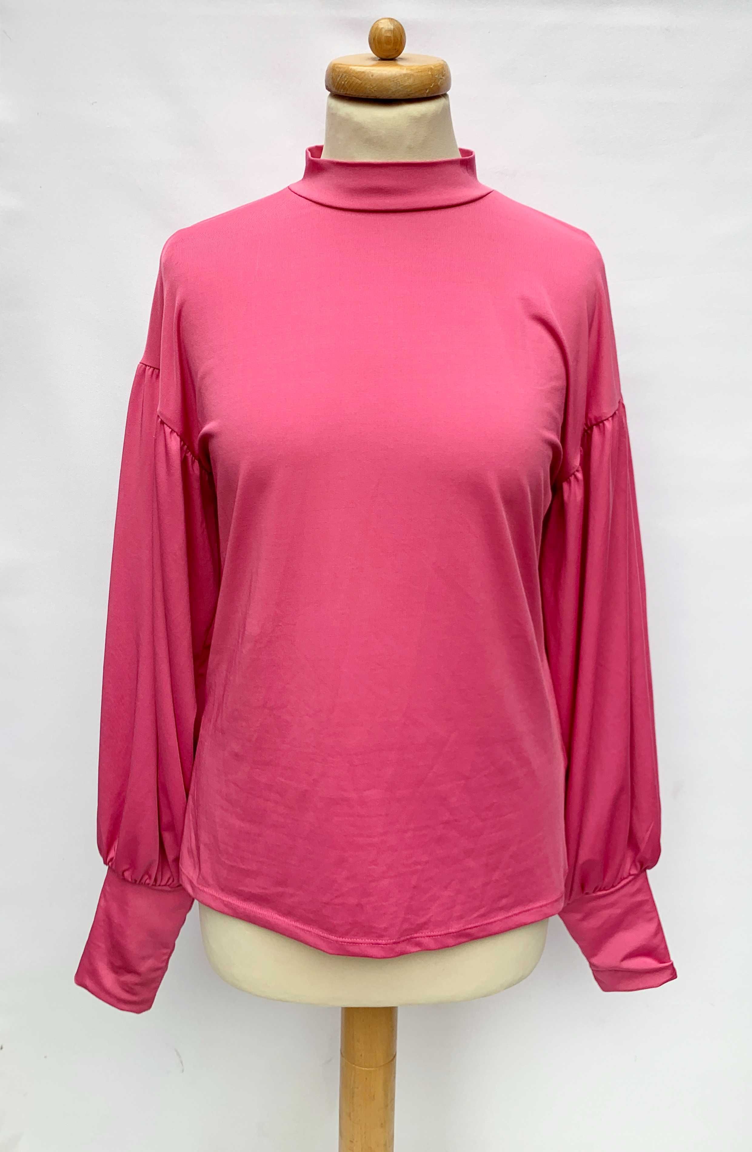 Bluzka Różowa Gina Tricot L 40 Szerokie Rękawy