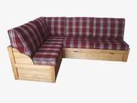 Kanapa sofa narożna, w kratkę kanapa, szkocka krata