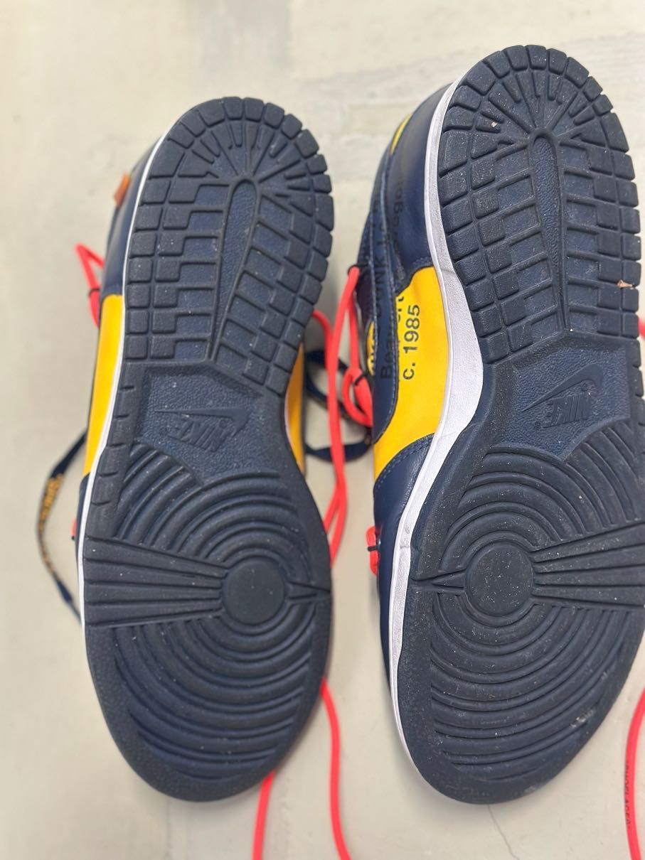 Ténis Nike Dunk Low Off-White “University Gold”