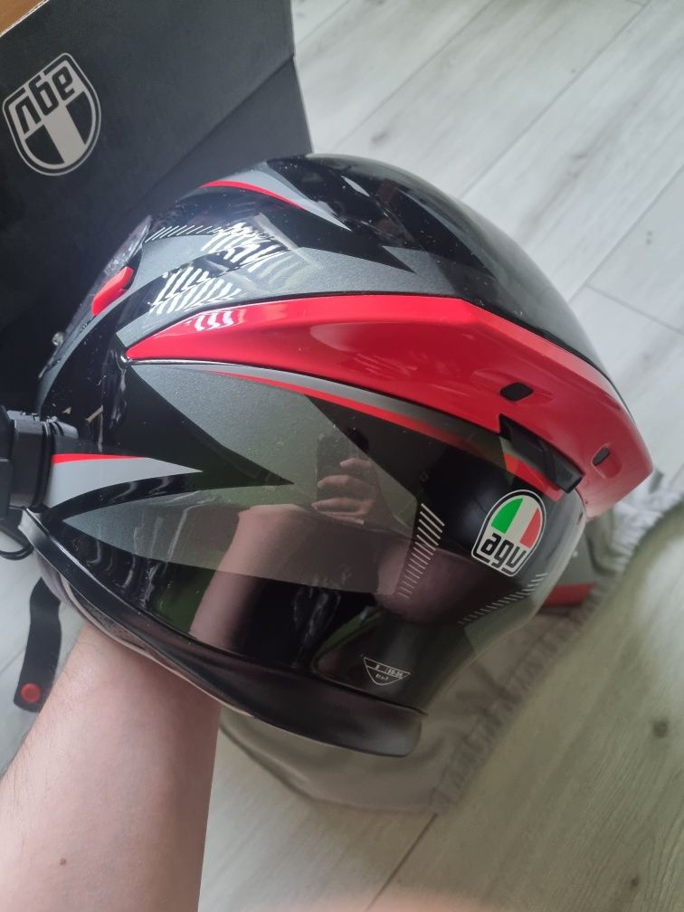Kask agv K5s plasma black + intercom