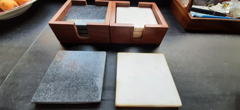 2 conjunto de bases para copos em pedra natural