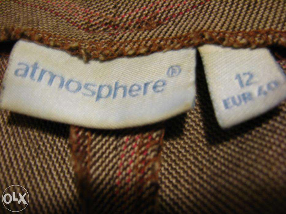 Брюки новые клешенные с подворотом манжетом тонкая клетка