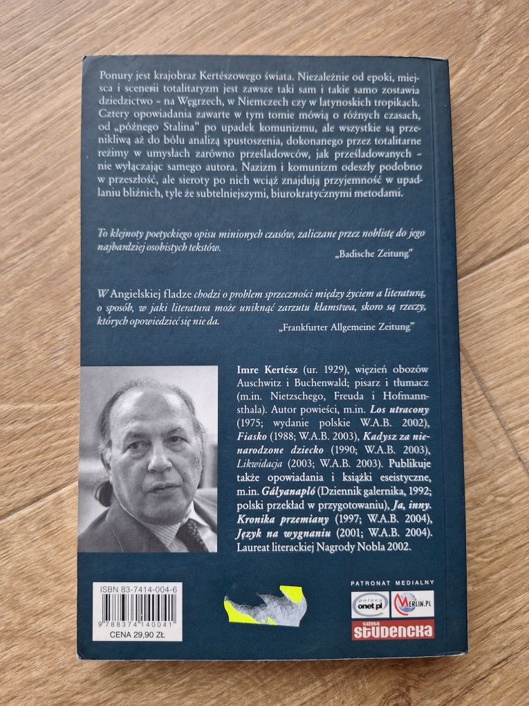 Imre Kertész, Angielska flaga. Książka