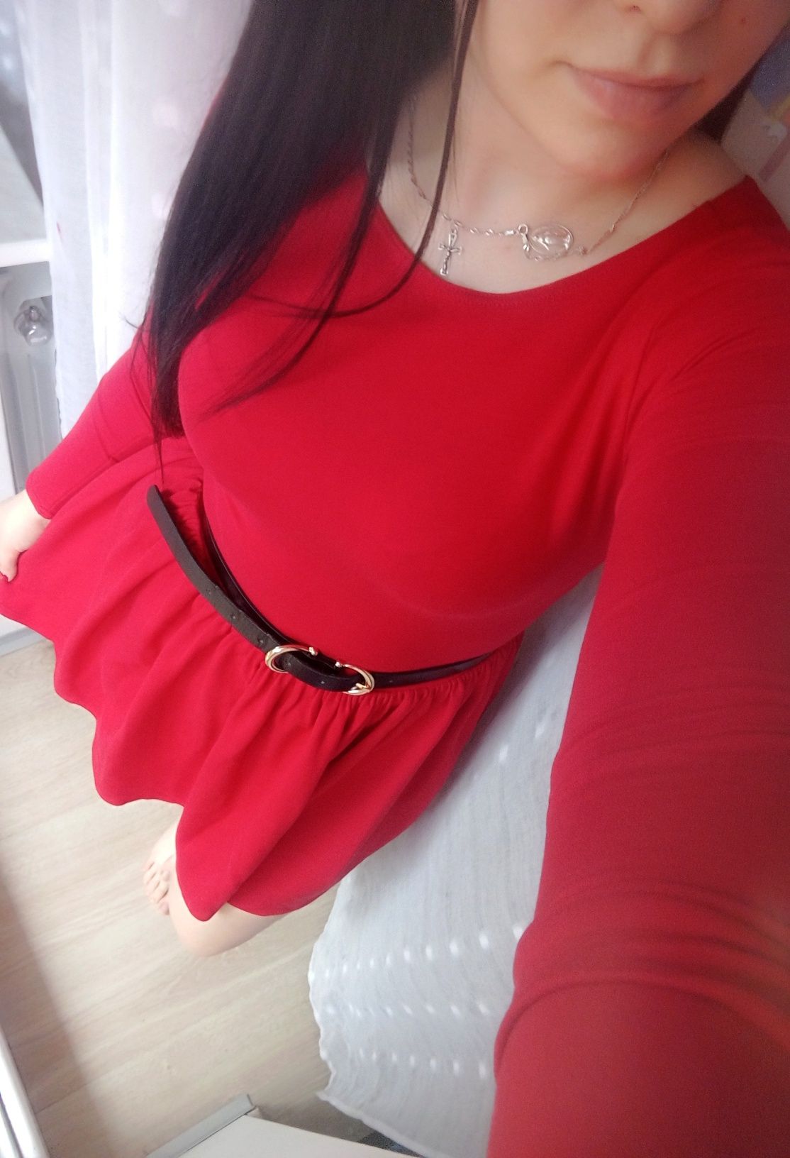 Czerwona sukienka CINAMOON