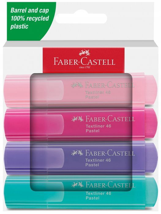 Faber-Castell Zakreślacz Pastelowy Mazak Marker Pisak 1546 Pastel 4 K