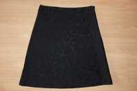 NOWA czarna spódnica mini H&M piękny wzór 36/38 podszewka