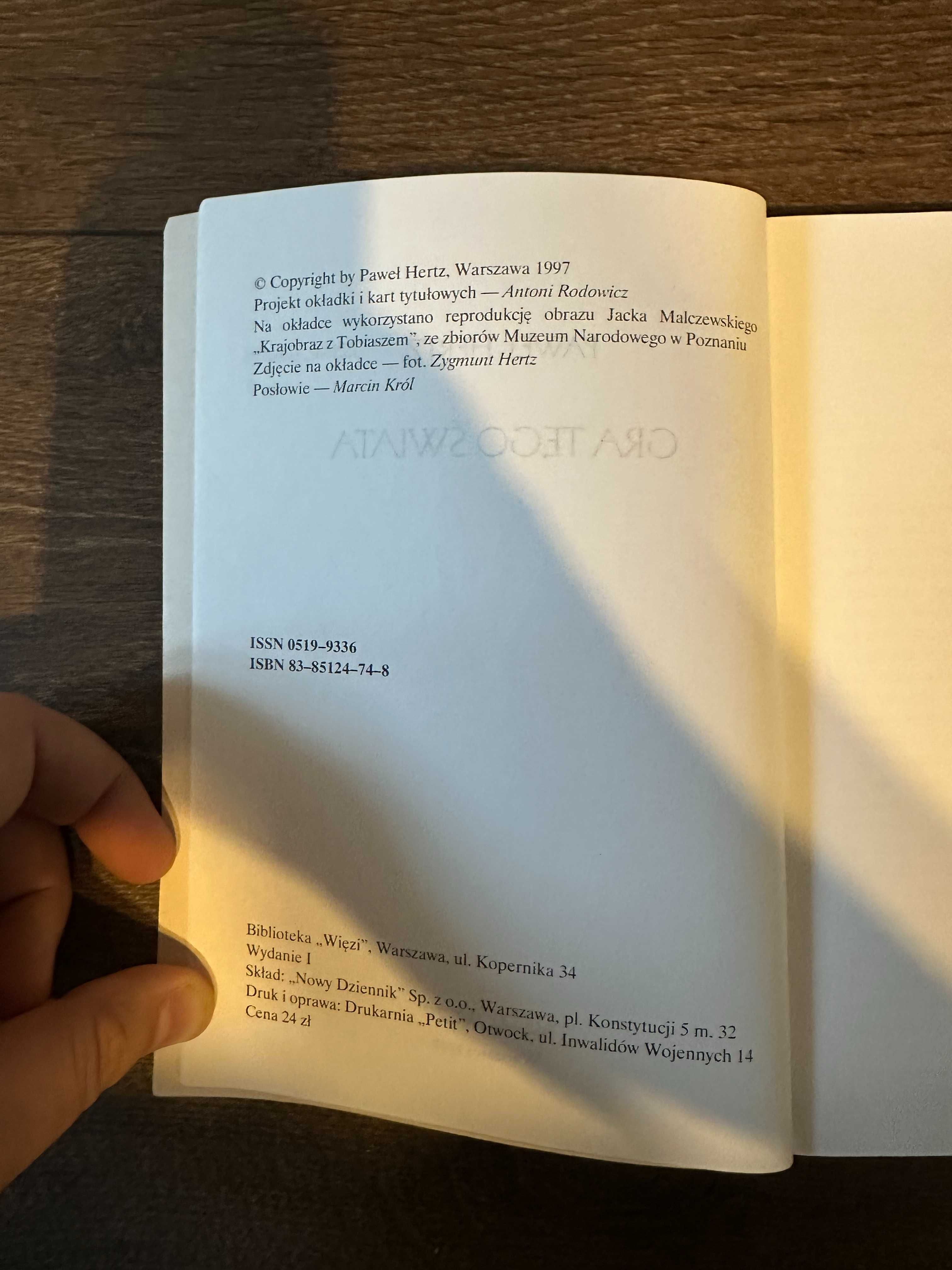 Gra tego świata (Hertz P.)