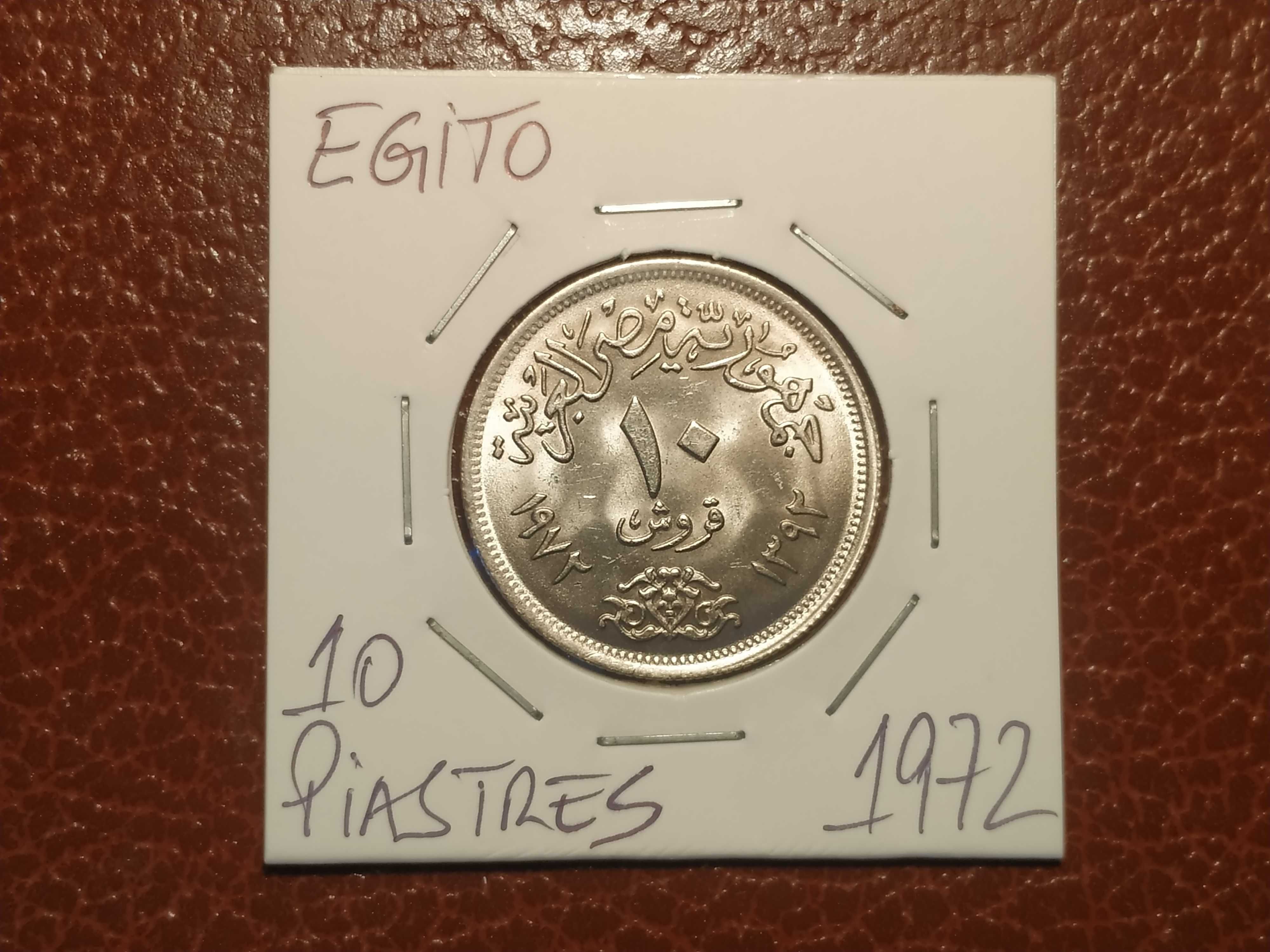 25 Egito - moeda de 10 piastres de 1972