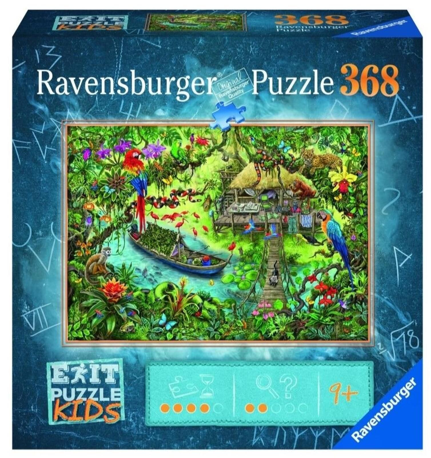 Puzzle 368 Exit Wyprawa do dżungli pudełko,225x226x70 mm