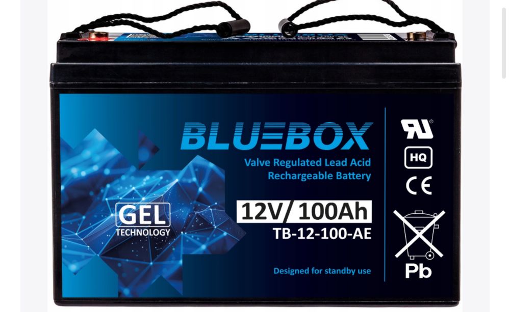 Гель-батарея Bluebox VRLA GEL 12V 100Ah для аварійного живлення ДБЖ