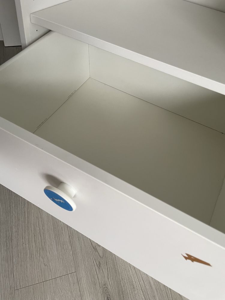 Ikea smastad komoda szafa szafka dziecięca biała niebieska