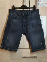 ciemne / czarne szorty jeansowe / Electra / roz. 48 / W31