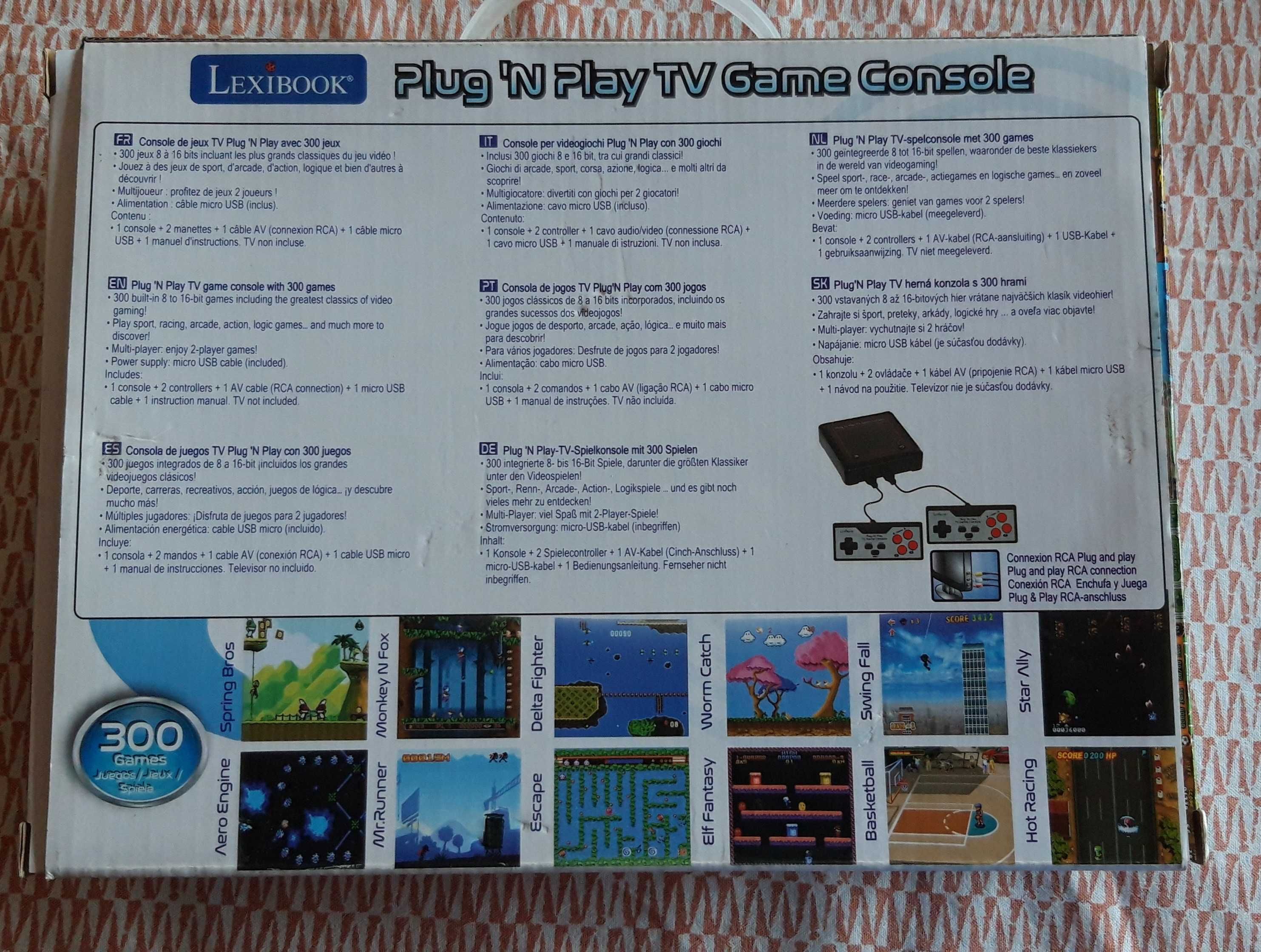 Consola de jogos retro Plug N Play da LEXIBOOK - Artigo NOVO