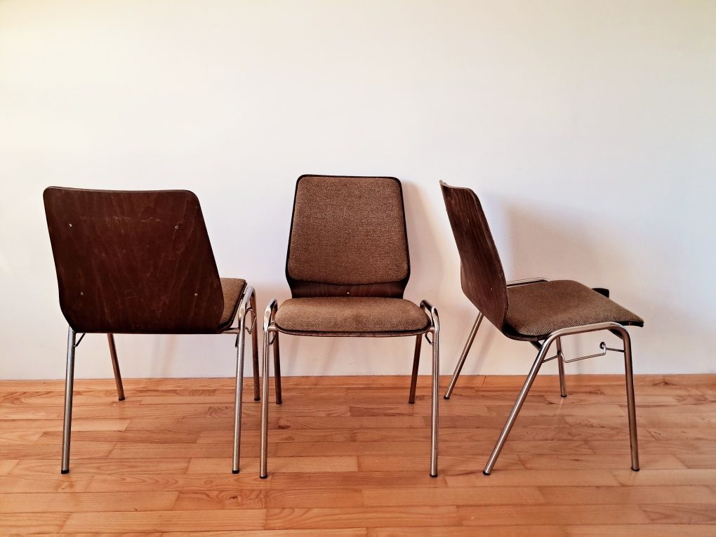 Krzesło A.zeitler lata 80 vintage retro krzesło chrom krzesło mid cent