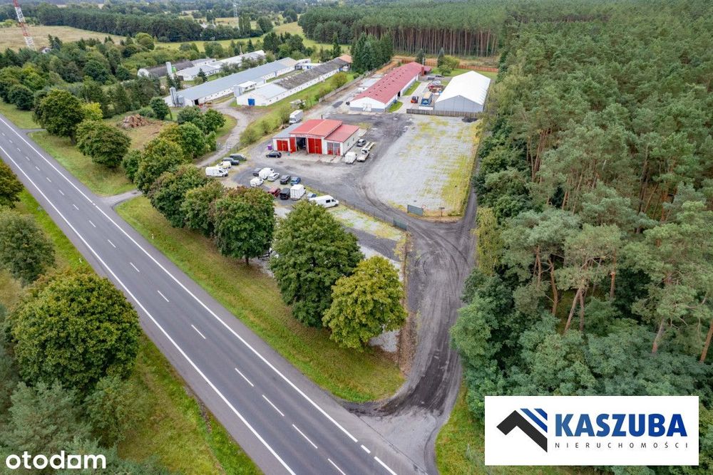 Poźrzadło dwie hale warsztat dom 2,48ha działka