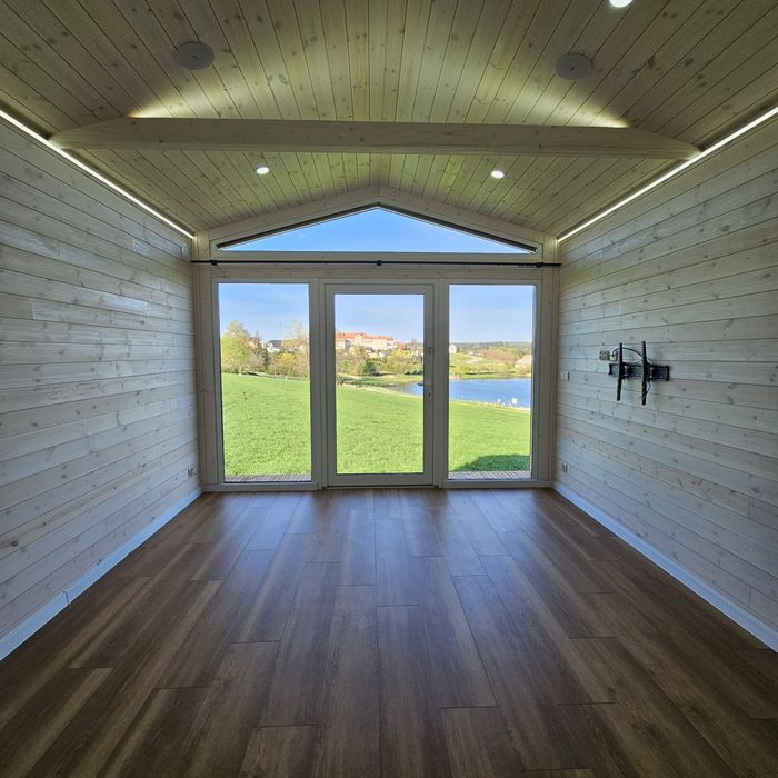 Dom Domek drewniany  wykończony mobilny 44m²  całoroczny  holenderski