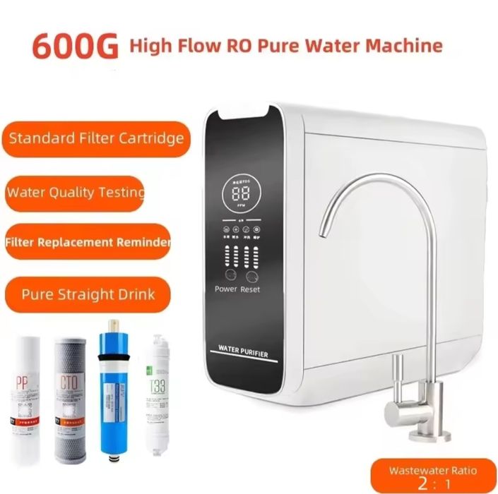 Фільтр для води, зворотній осмос 600g, прямоточна система