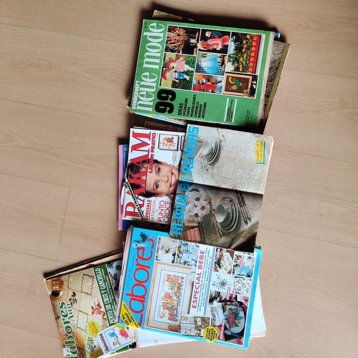 Revistas Lavores Crochet rendas ponto de cruz e Moda Rakam