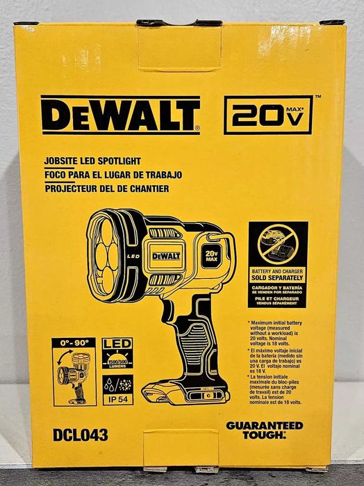 Фонарь аккумуляторный DeWALT DCL043 новый 2024год