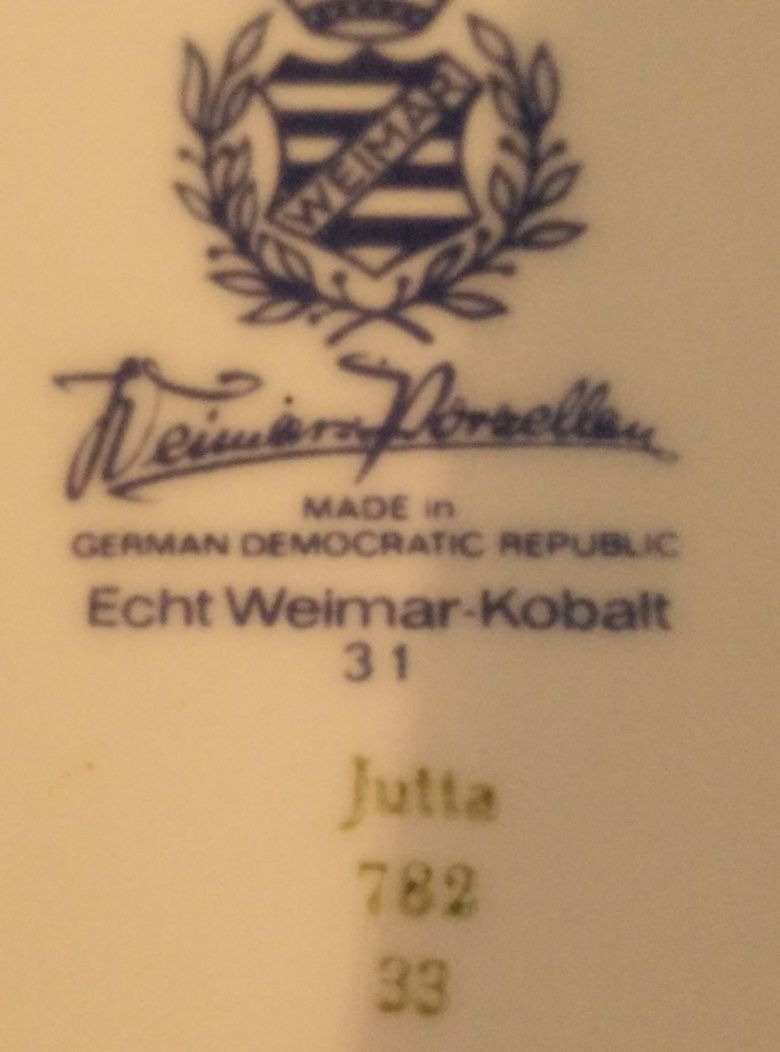 Echt Weimar Cobalt Jutta 782 сервиз. Очень редкий !