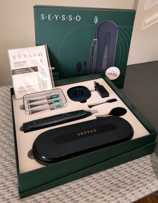 Zestaw Szczoteczka soniczna SEYSSO Gold Forest Green