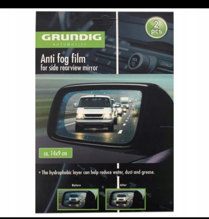 Folia na Lusterka Anti fog Przeciwdeszczowa przeciw parowaniu GRUNDIG