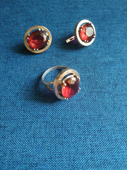 Серьги серебро позолота