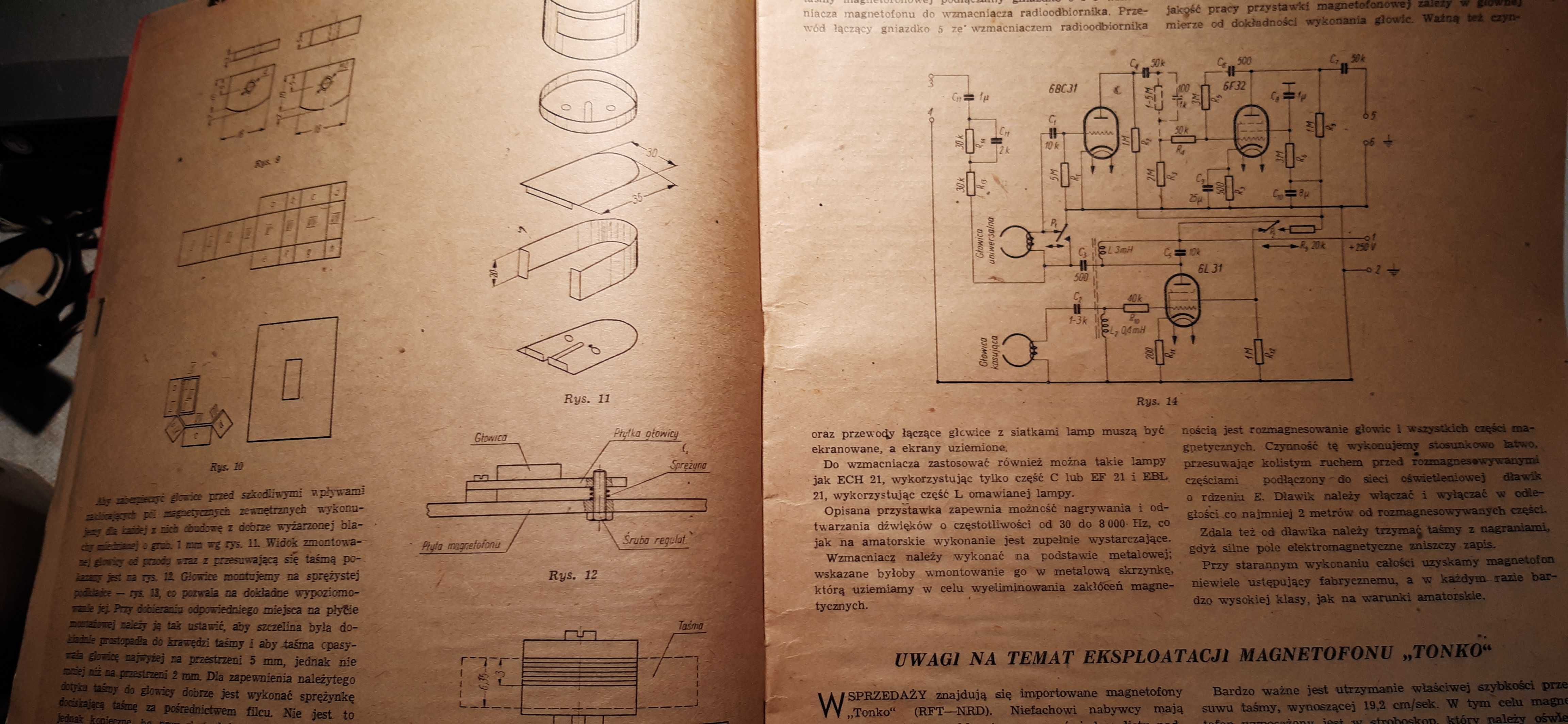 stare czasopismo radioamator kwiecień 1957