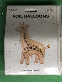 Balon foliowy Żyrafa duża 80x120cm • Party Deco 10 sztuk Hel powietrze