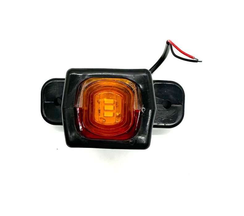 Lampy obrysowe boczne led do przyczep 12-24V 8cm 3 kolory swiatla