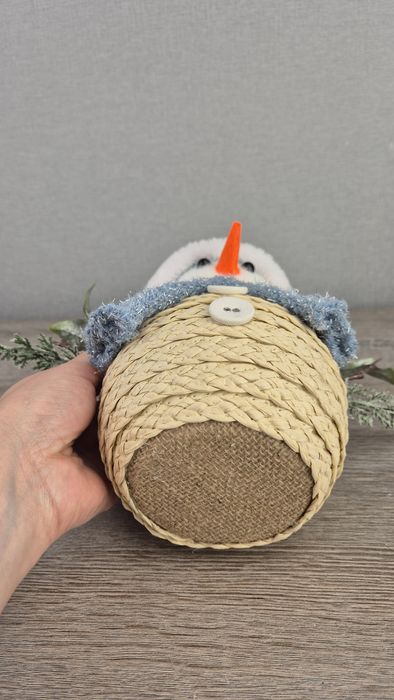 Новорічний Сніговик ручної роботи (Різдвяний декор)