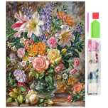 haft diamentowy mozaika zestaw diamond painting 5d kwiaty 30x40cm