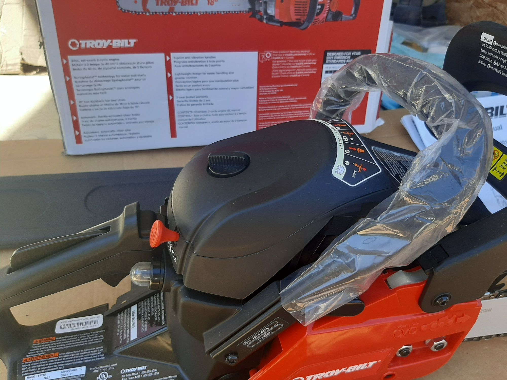 Бензопил Troy-bilt TB4218