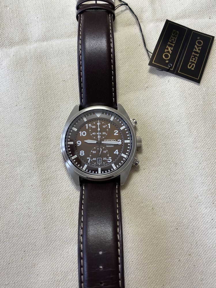 Seiko Chronograph Brown Dial SNN241