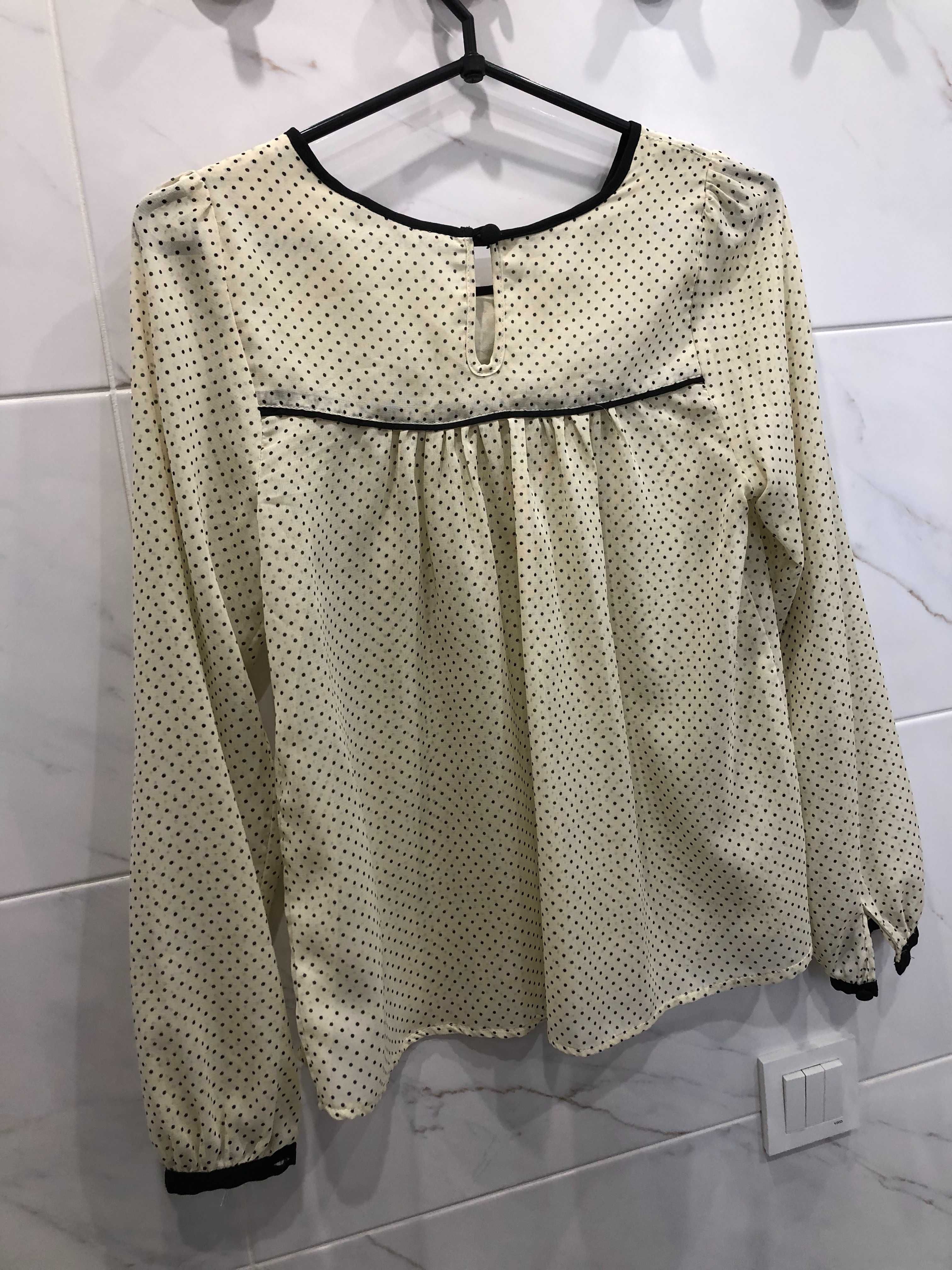 Шифонова блузка в горошок від H&M